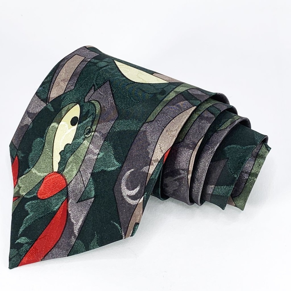 City One Tie Multi-Color Silk Abstract Pattern